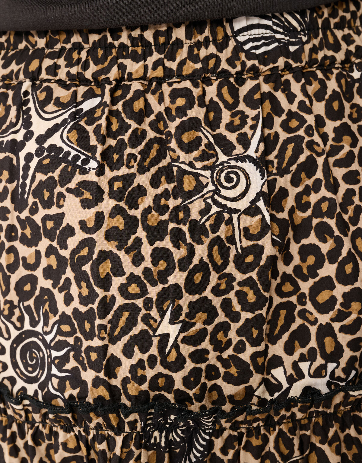 Bedruckter Leoparden Maxirock Braun SHOEBY GIRLS