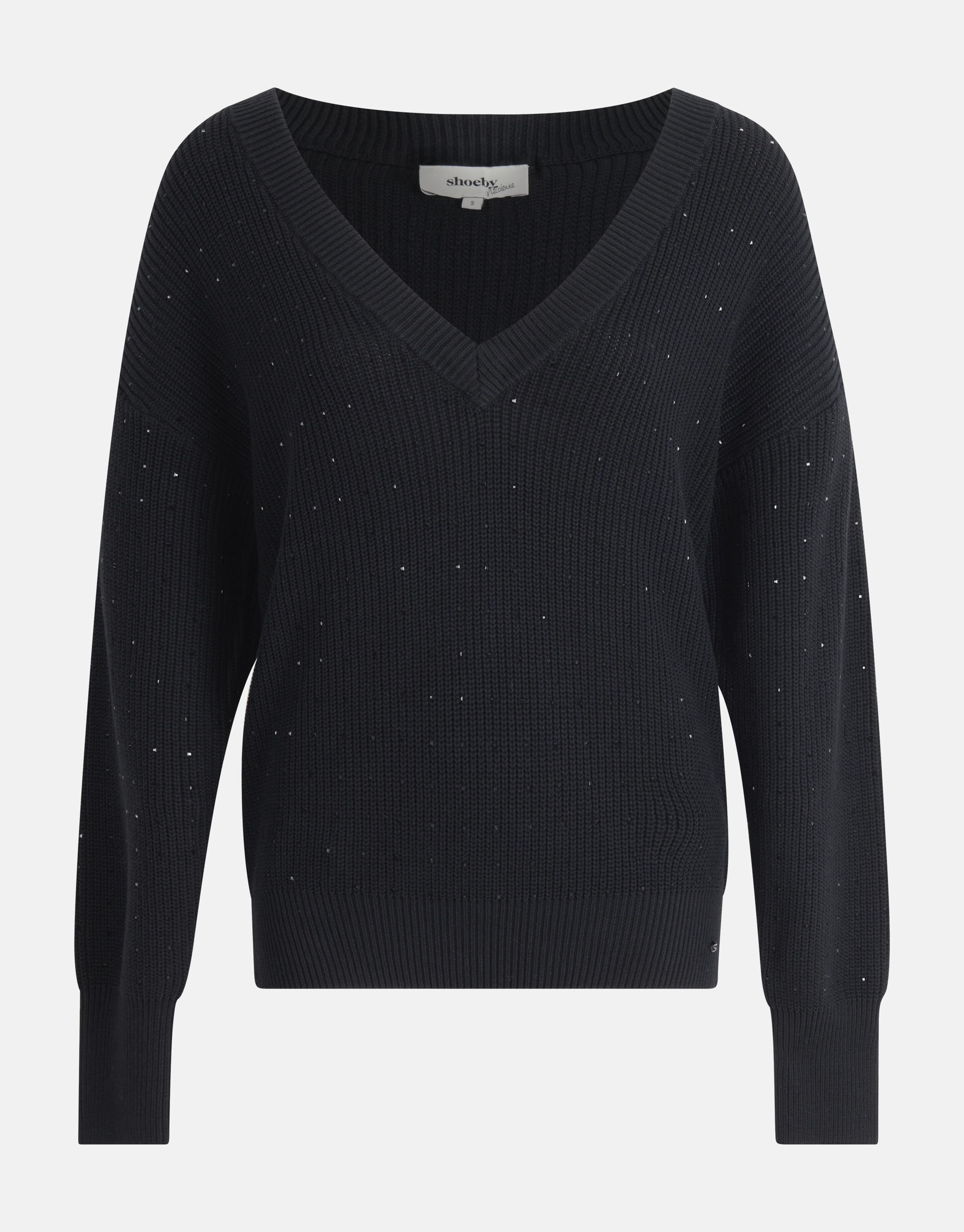 Nieten-Pullover Schwarz von Nicolette SHOEBY WOMEN