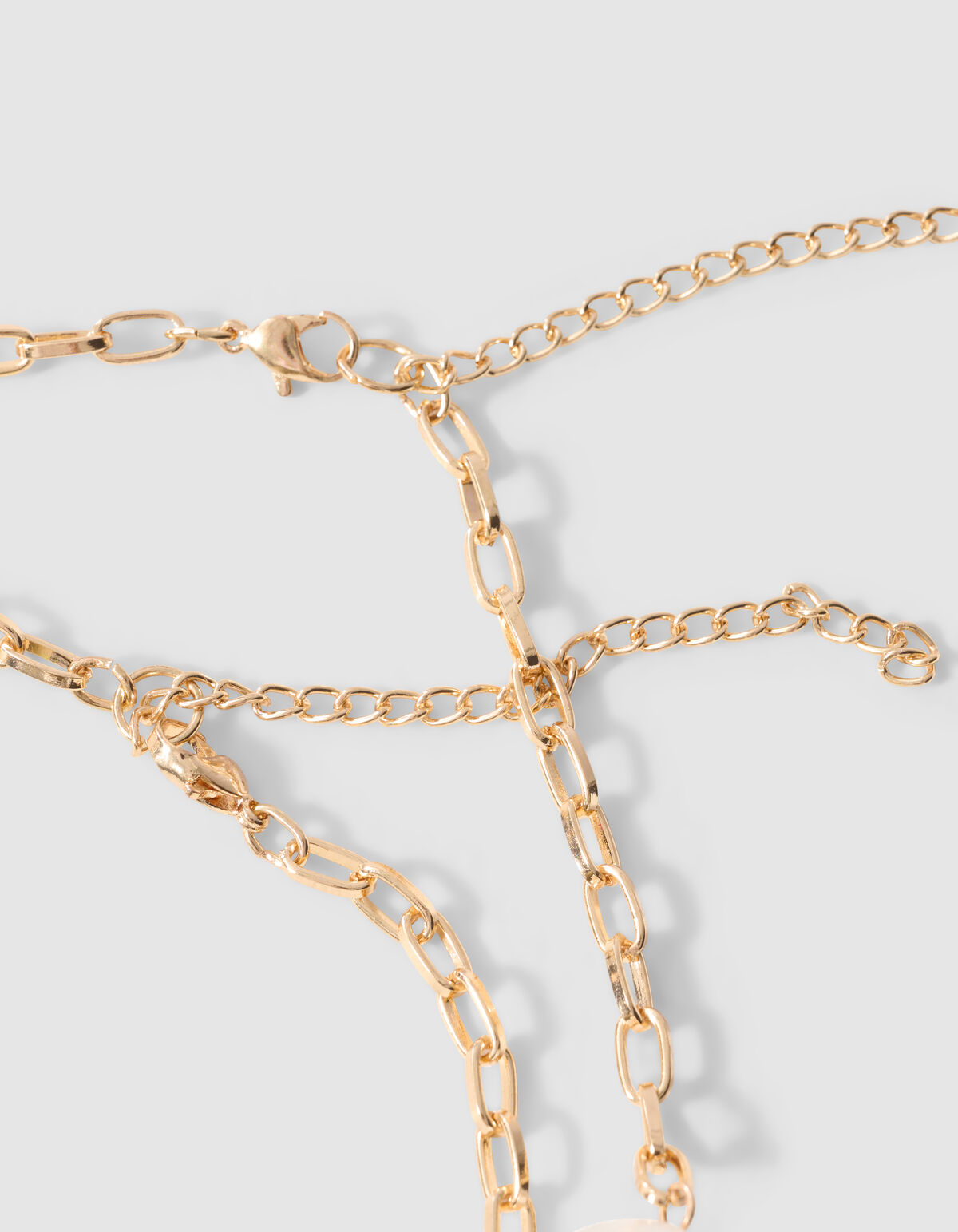 Doppelte Perlenkette Gold SHOEBY ACCESSOIRES
