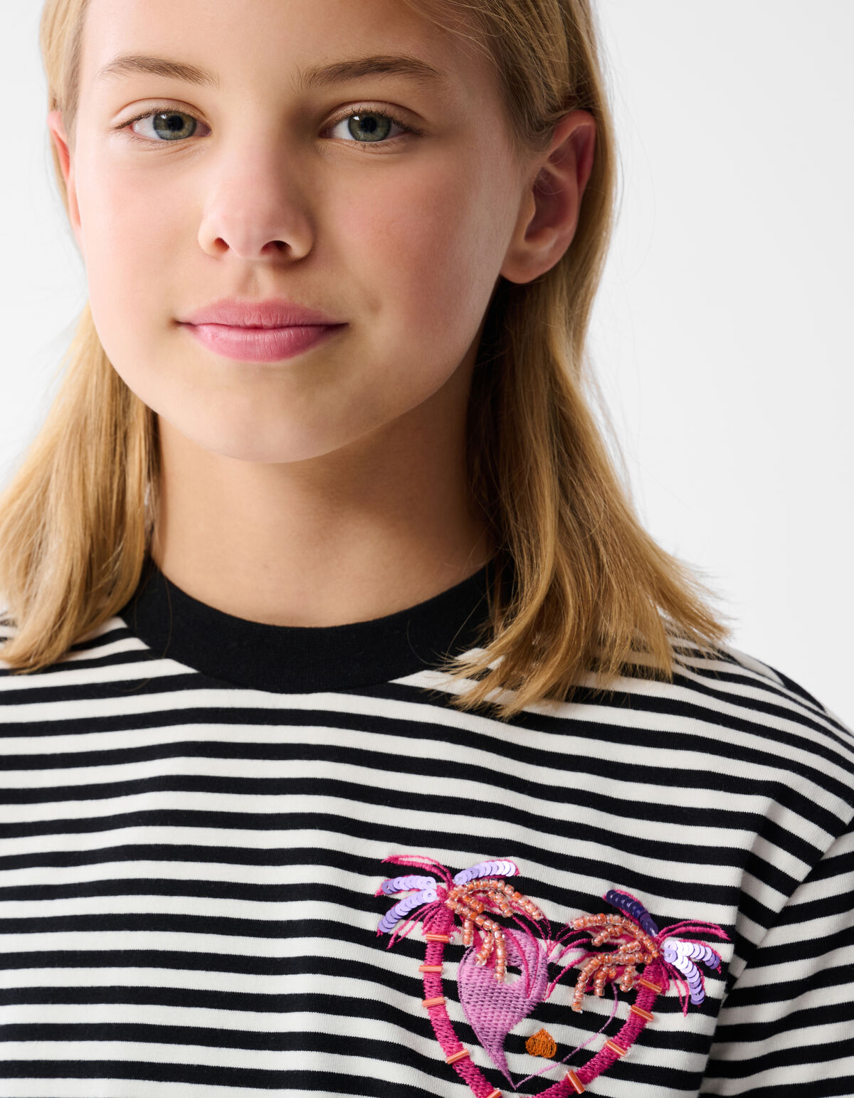 Palm Tree Artwork T-shirt Schwarz/Weiß SHOEBY GIRLS