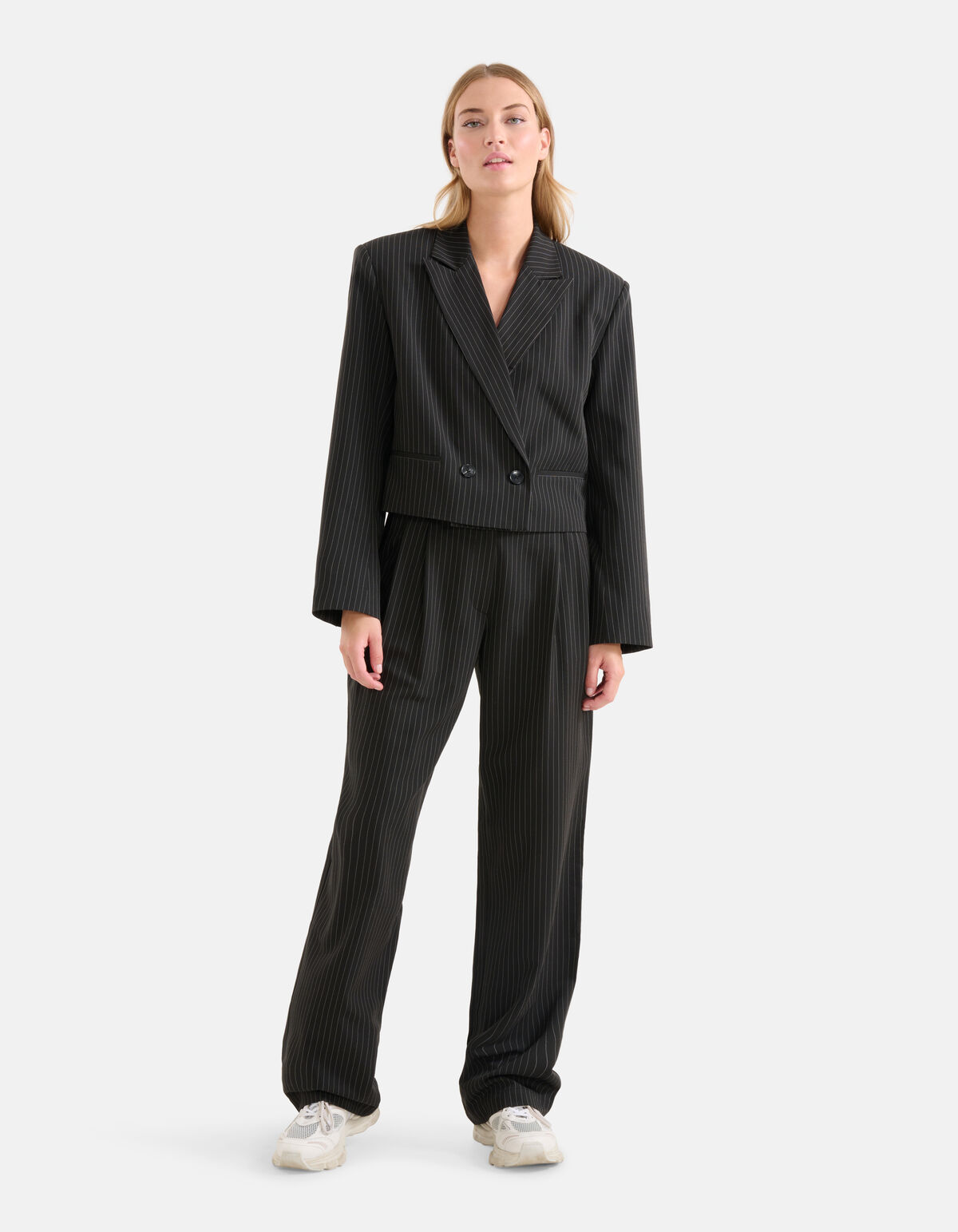 Nadelstreifen-Blazer Schwarz SHOEBY WOMEN