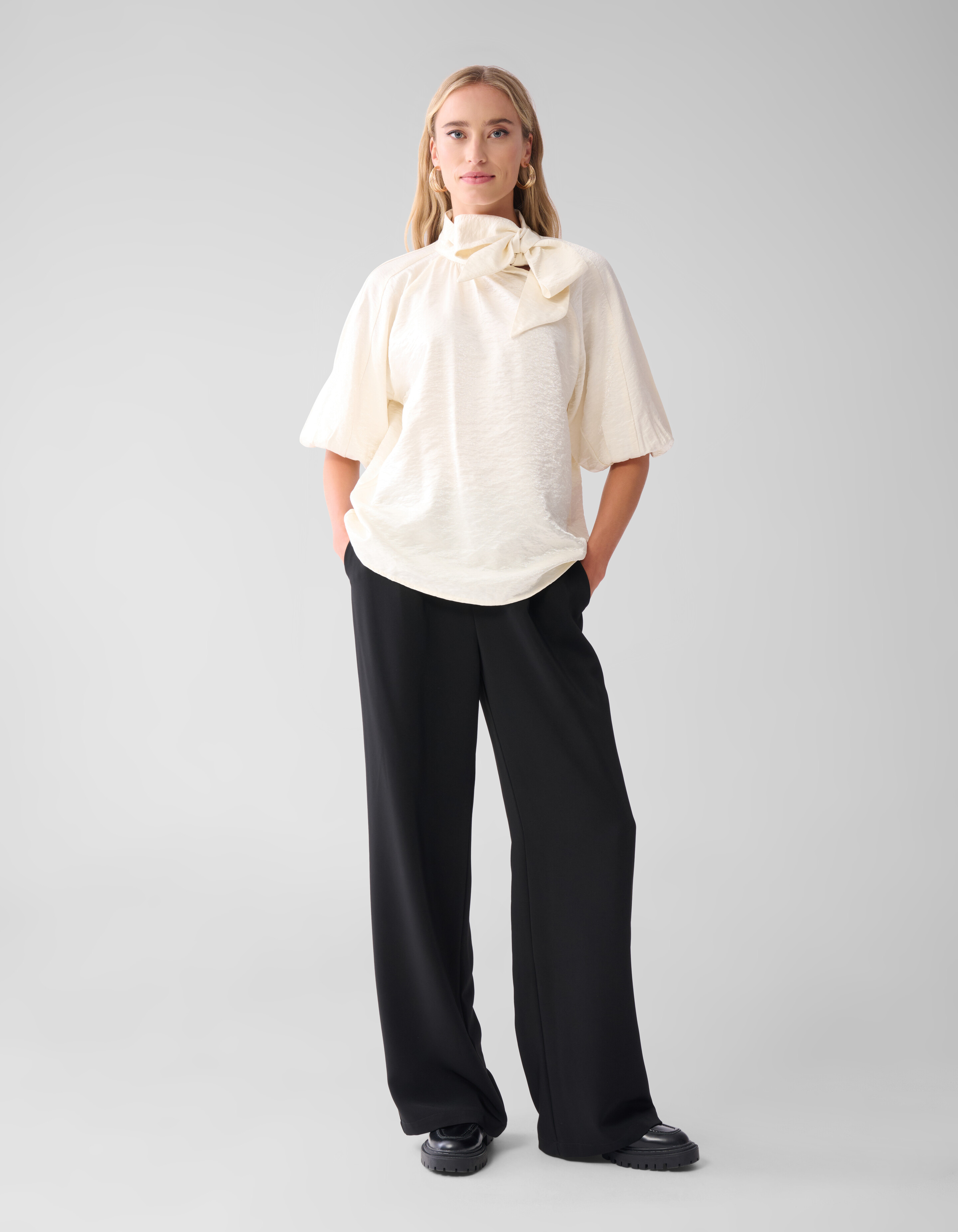 Glänzende Bluse Off White SHOEBY WOMEN