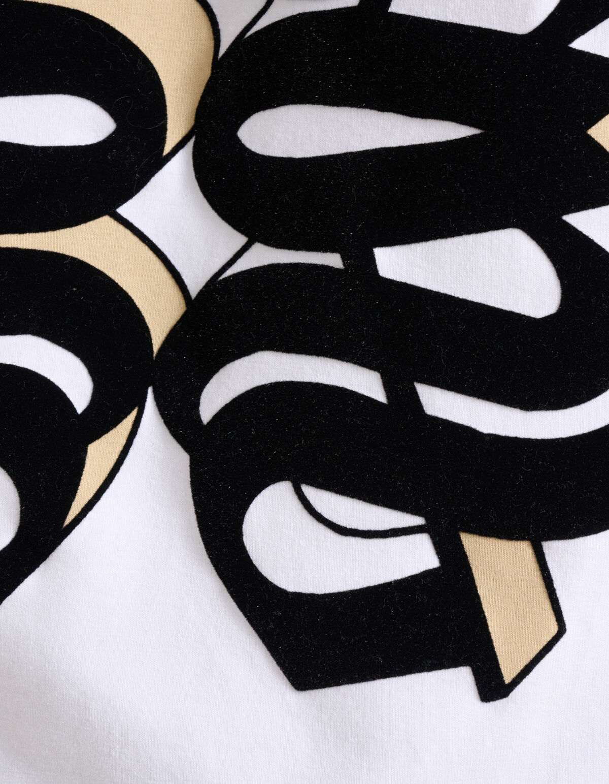 Samt Kunstwerk T-shirt Weiß SHOEBY WOMEN