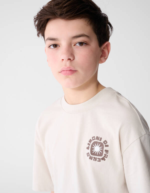 Zitronen-Kunst T-Shirt Beige SHOEBY BOYS