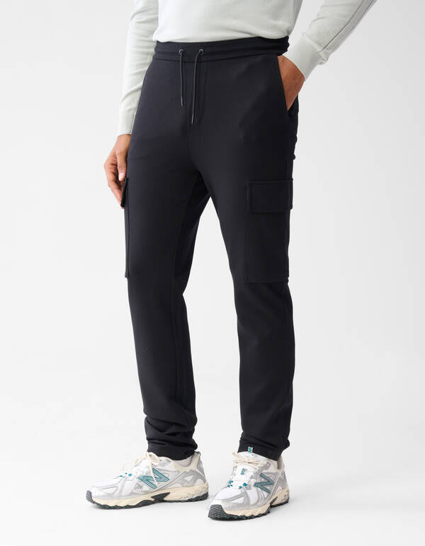 Tricot Cargo Broek Zwart SHOEBY MEN