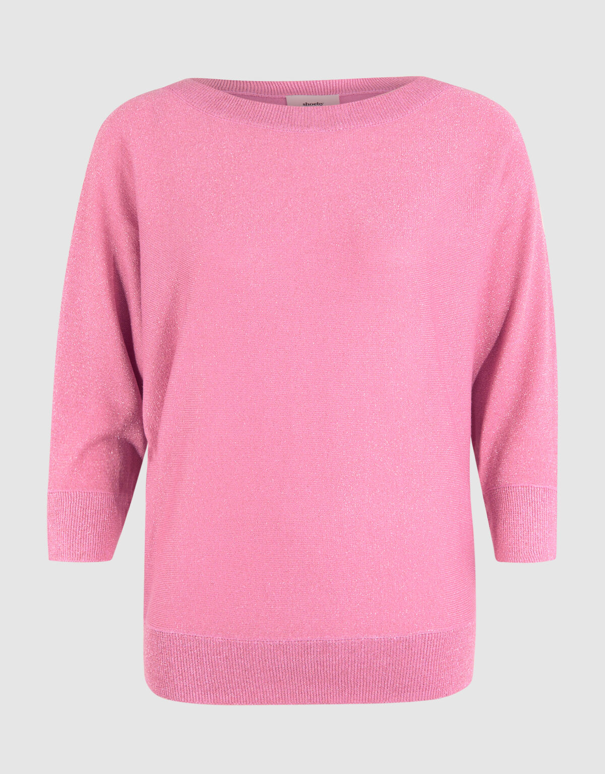 Glitzer Fledermaus-&Auml;rmel Pullover Rosa SHOEBY WOMEN