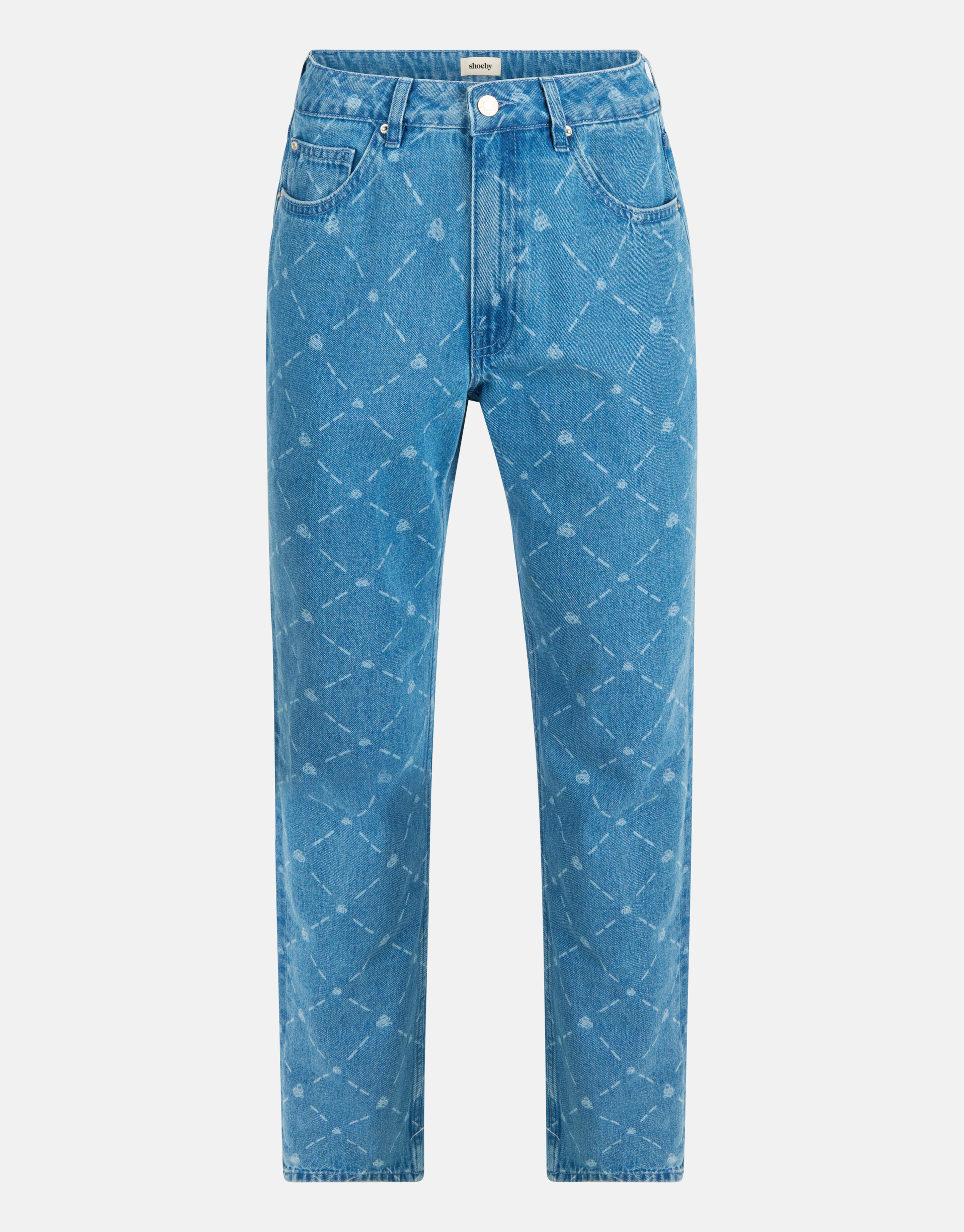 Bedruckte Straight Jeans Blau SHOEBY WOMEN