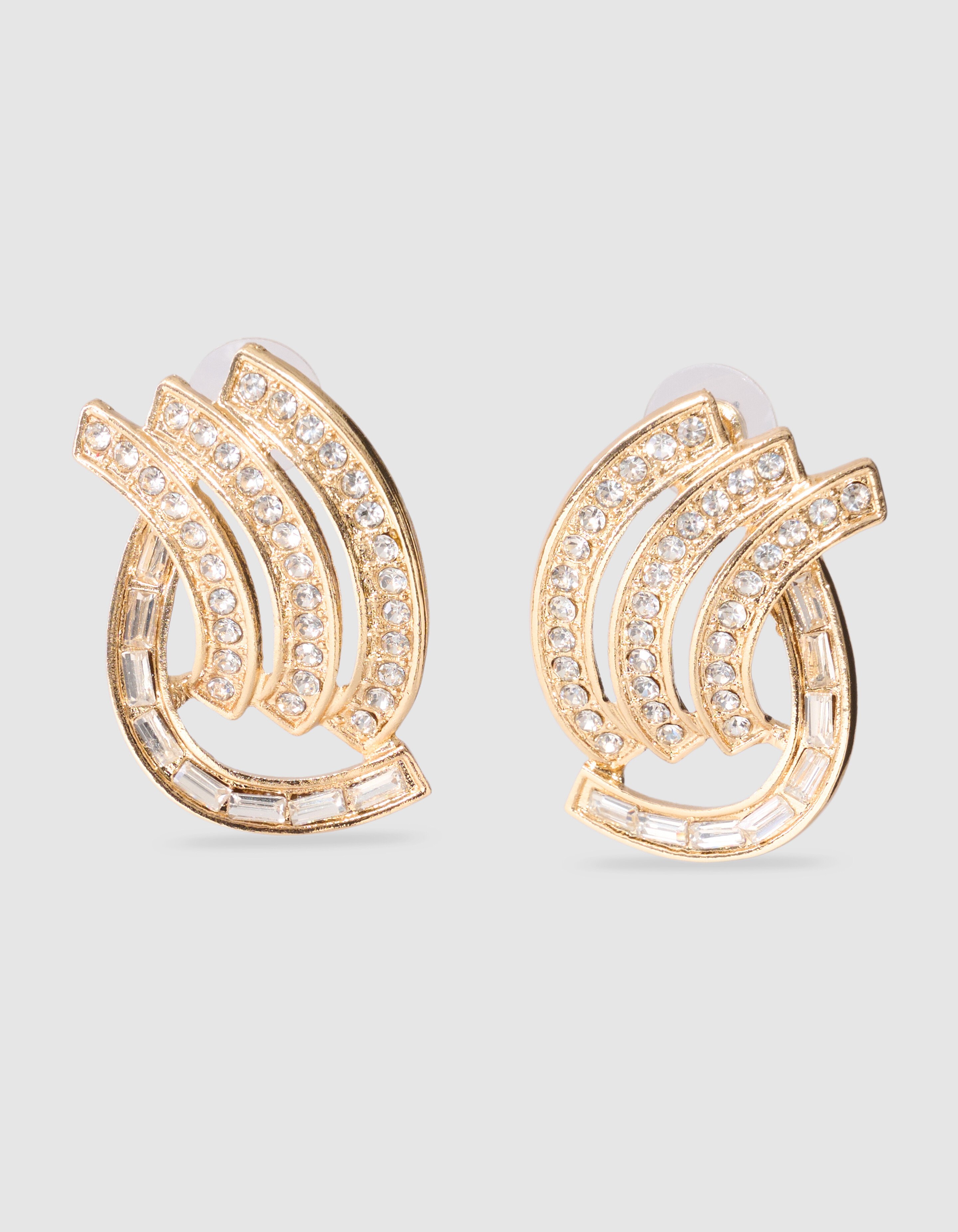 Strass Ohrringe Gold SHOEBY ACCESSOIRES