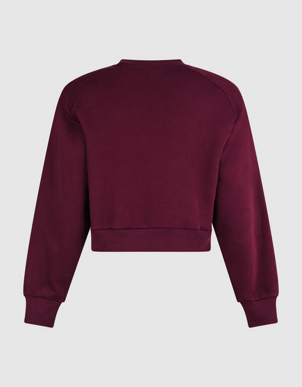 Pullover mit großen Schultern Dunkelrot SHOEBY WOMEN