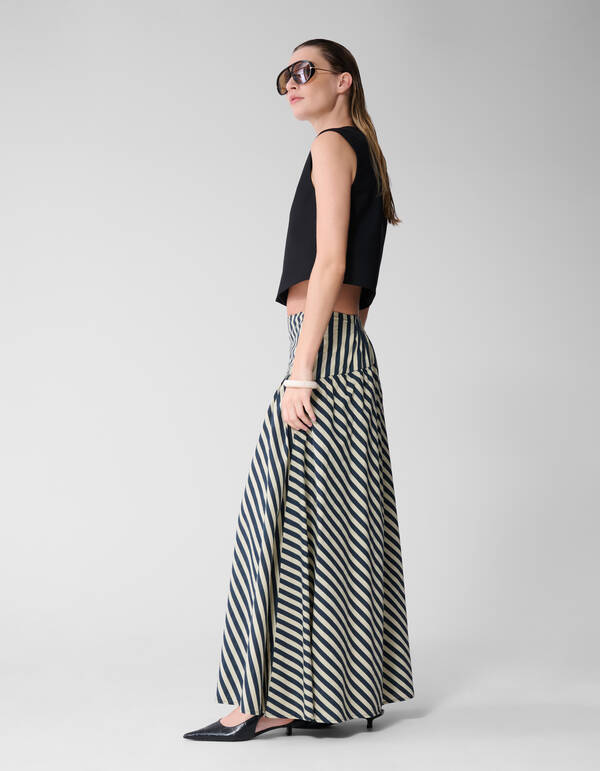 Gestreifter Maxi-Rock Hellgr&uuml;n von Lonneke SHOEBY WOMEN