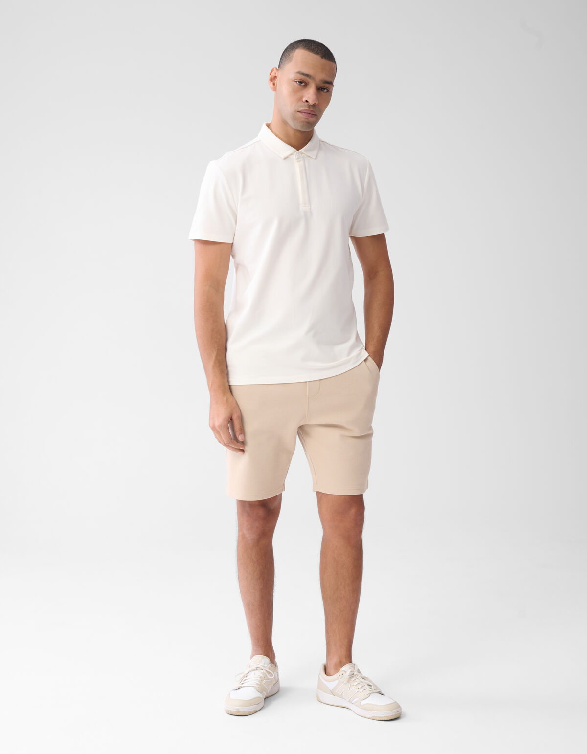 Piqu&eacute; Logo Shorts Sand SHOEBY MEN
