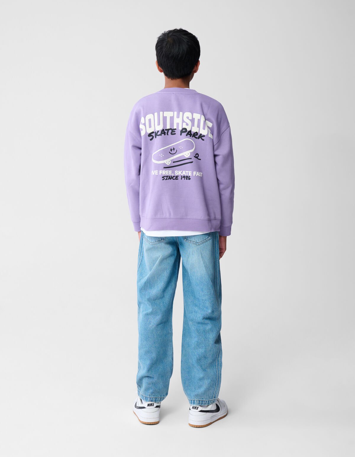 Sportliche Baggy-Fit-Jeans, mittelgrau SHOEBY BOYS