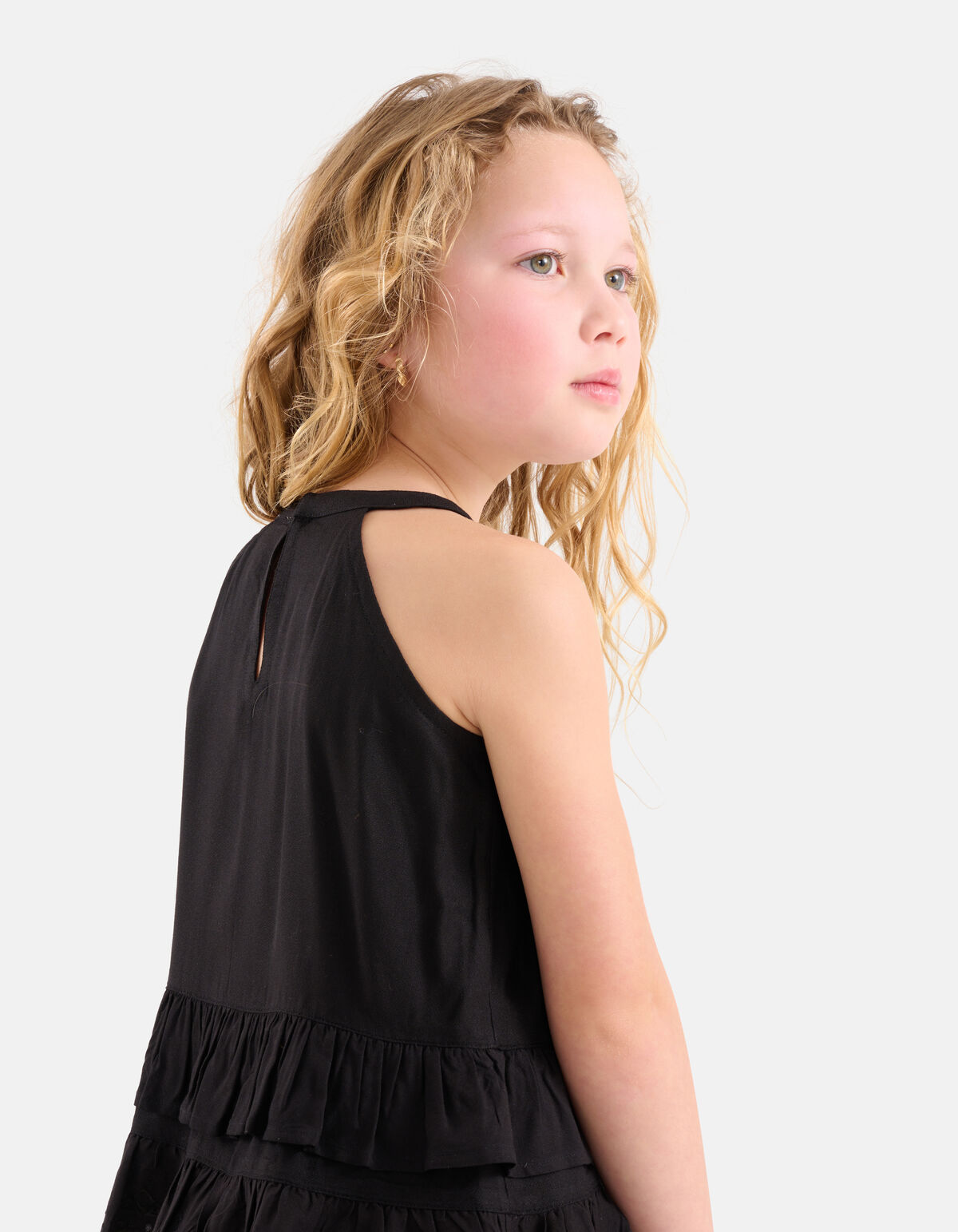 Besticktes Neckholder-Top Schwarz SHOEBY GIRLS