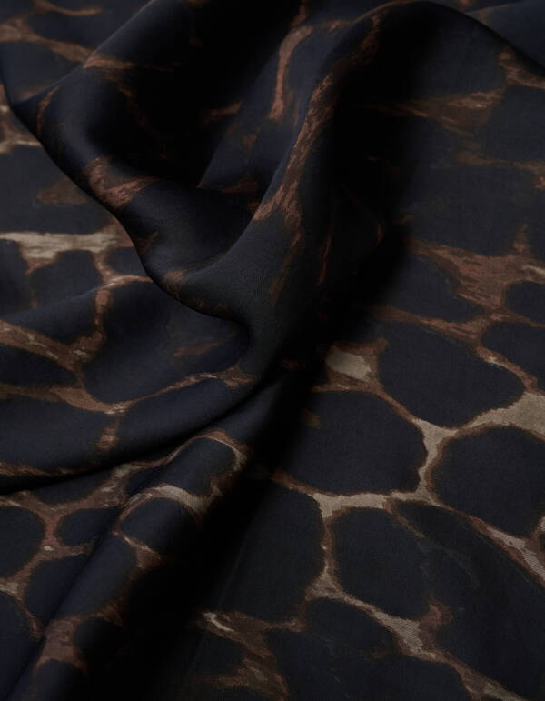 Satin Jaguar Schal Dunkelbraun SHOEBY ACCESSOIRES