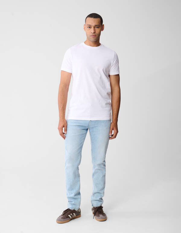 Basic-T-Shirt Wei&szlig; SHOEBY MEN