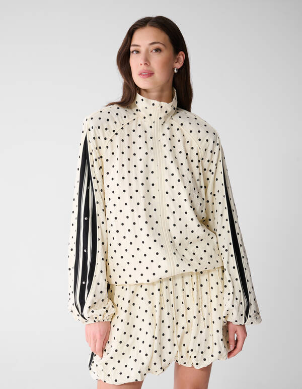 Oversized Polkadot Jack gebrochenes Wei&szlig; SHOEBY WOMEN