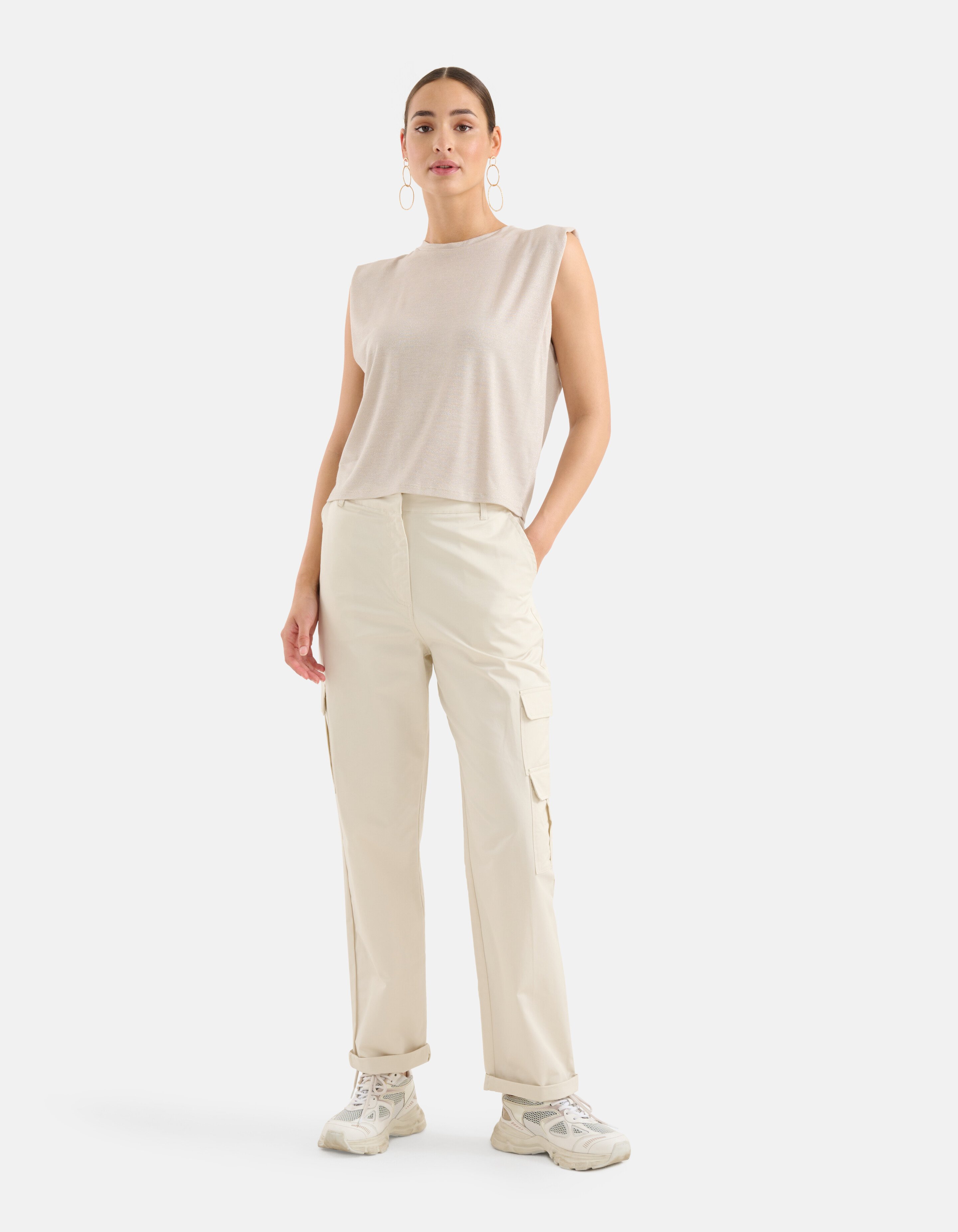 Glitzer-T-Shirt Silber SHOEBY WOMEN
