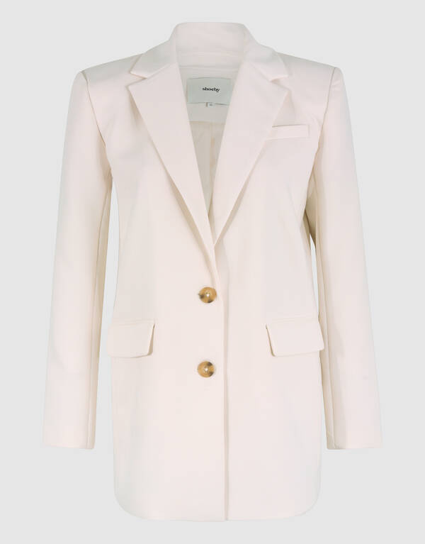 Übergroßer Blazer Off White SHOEBY WOMEN