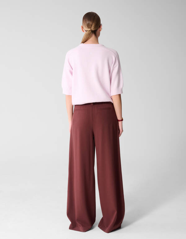 Kurz&auml;rmelige Strickpullover Hellrosa By Mieke SHOEBY WOMEN