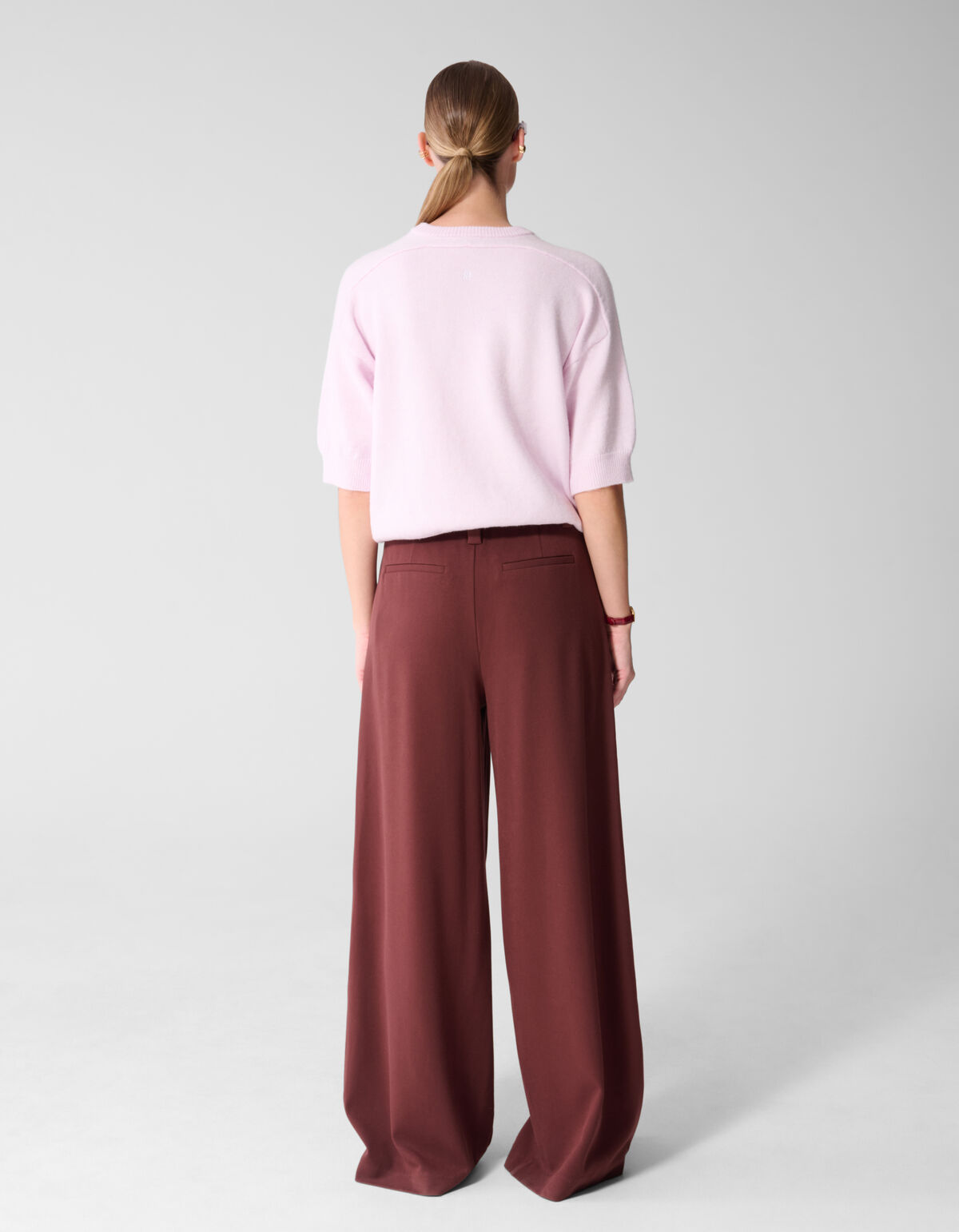 Kurz&auml;rmelige Strickpullover Hellrosa By Mieke SHOEBY WOMEN