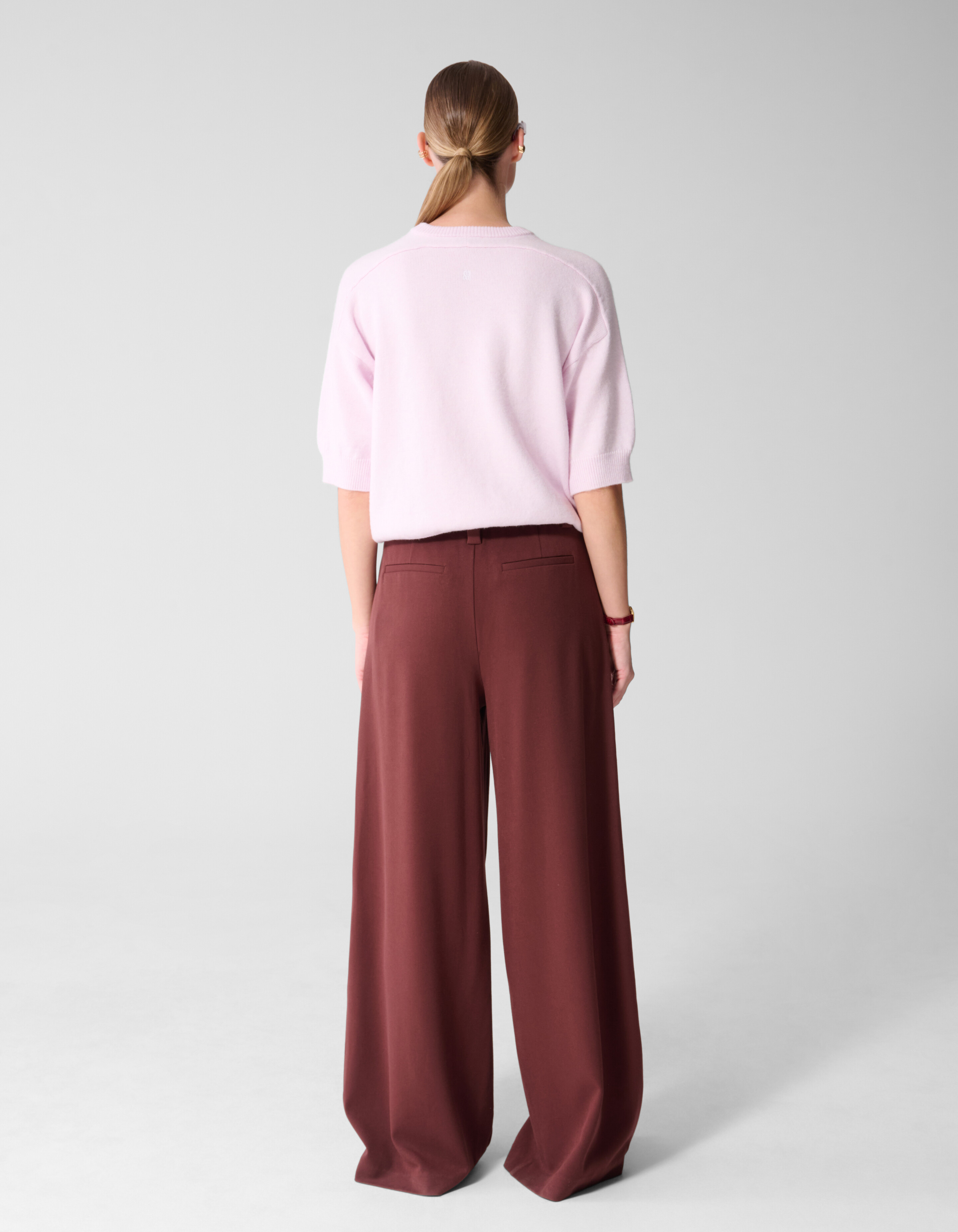 Kurz&auml;rmelige Strickpullover Hellrosa By Mieke SHOEBY WOMEN