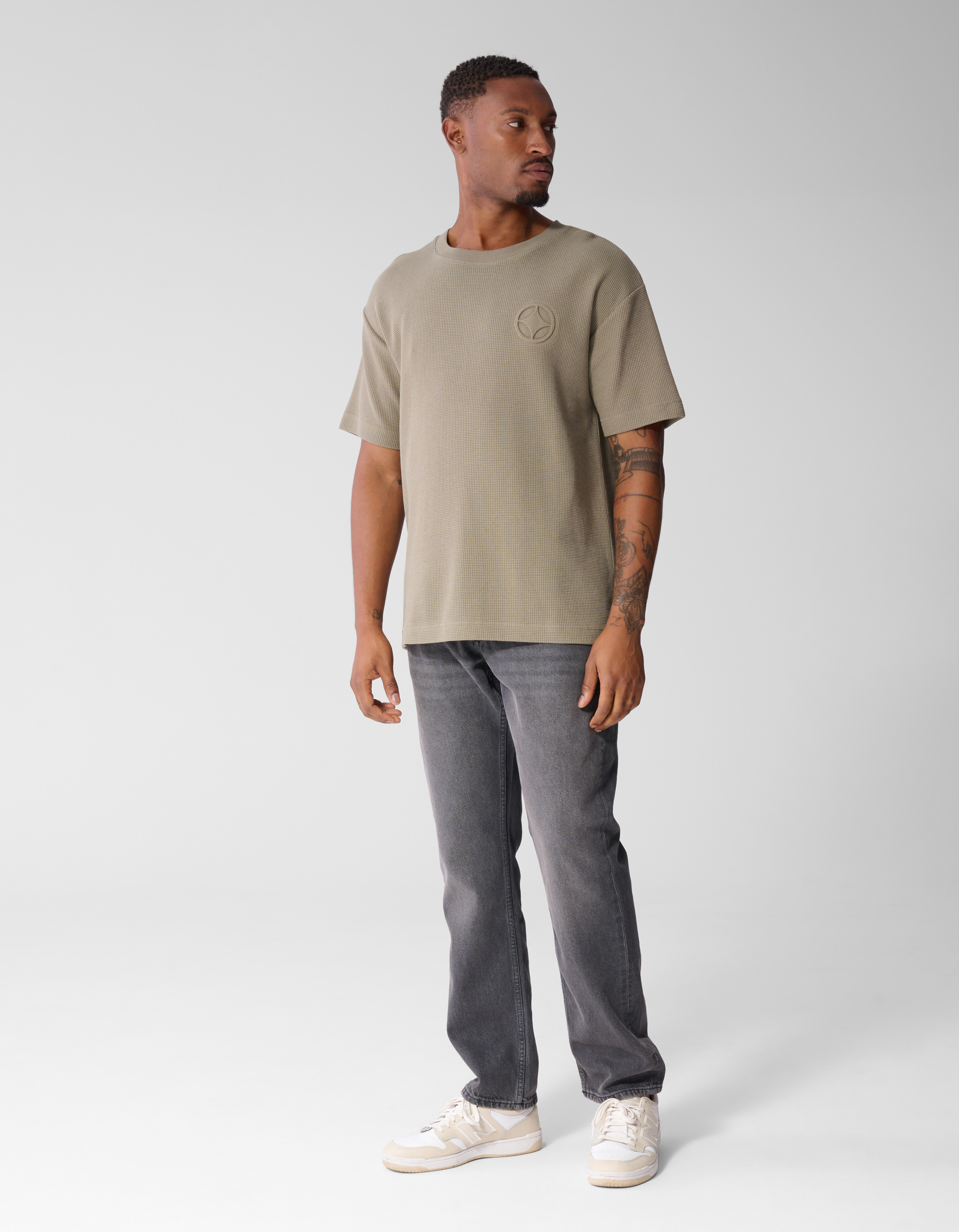 Gr&uuml;nes Waffel-T-Shirt SHOEBY MEN