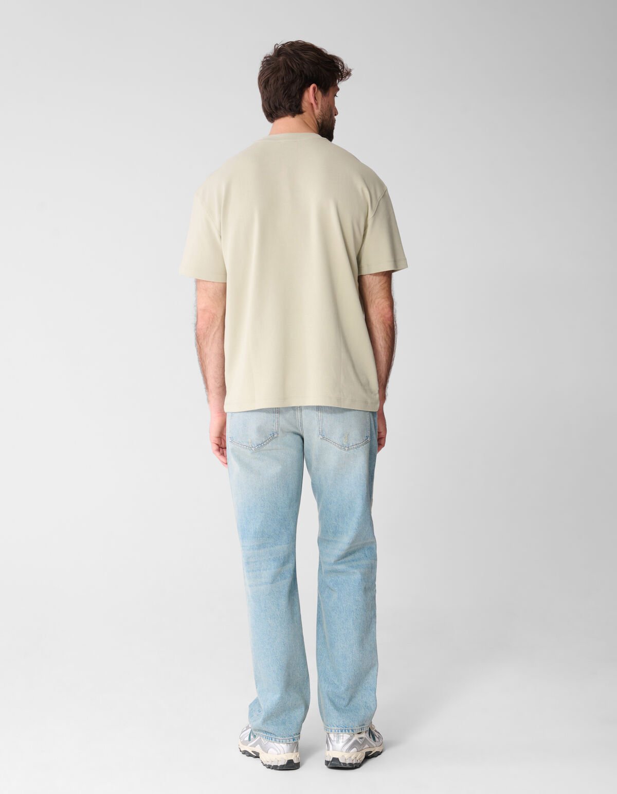 Basic Relaxed Fit T-Shirt Hellgr&uuml;n SHOEBY MEN