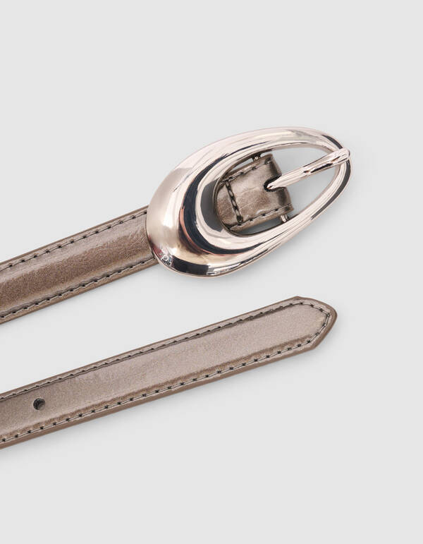 Lacklederg&uuml;rtel Dunkelgrau SHOEBY ACCESSOIRES