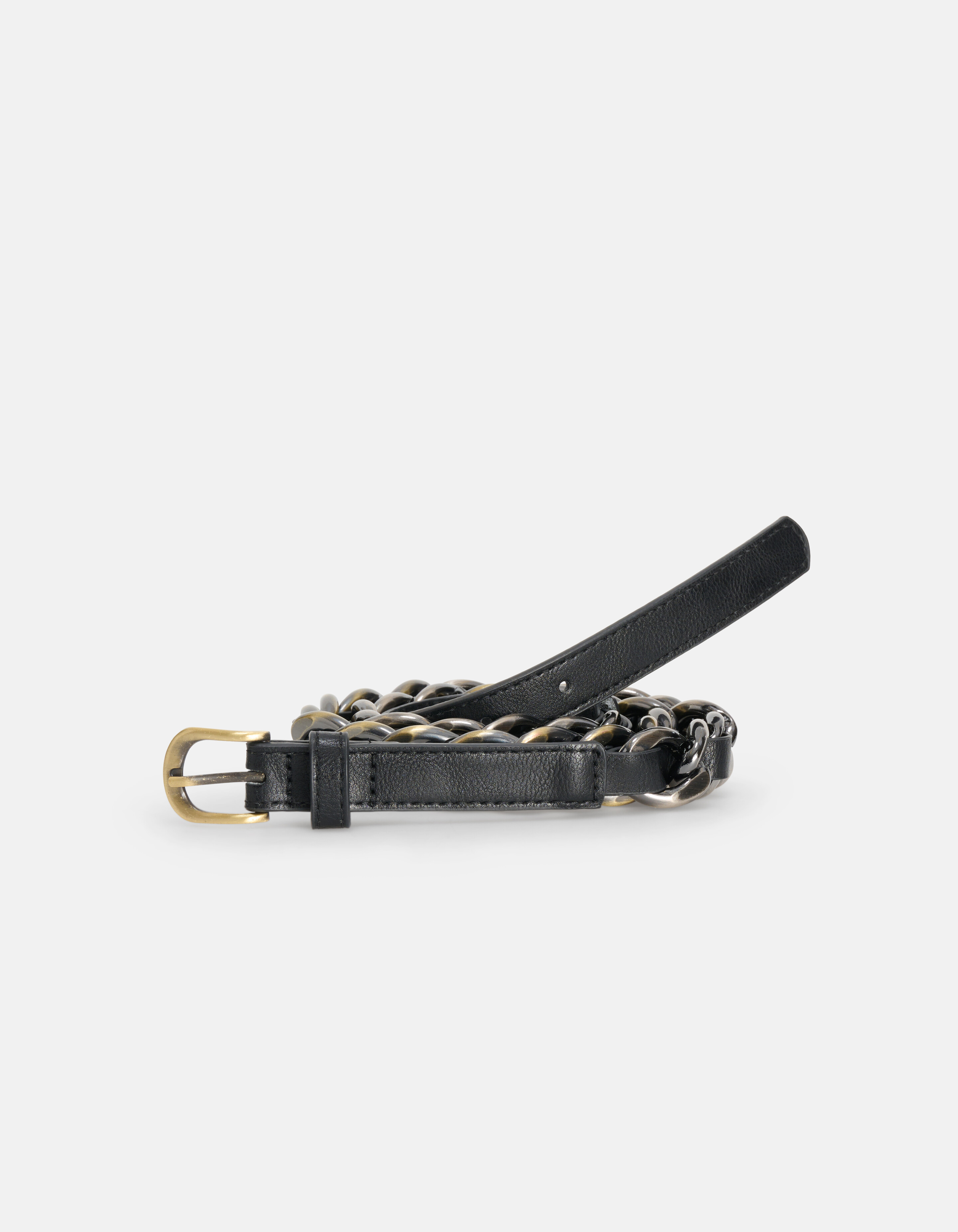 Zweifarbiger Kettengürtel Schwarz SHOEBY ACCESSOIRES
