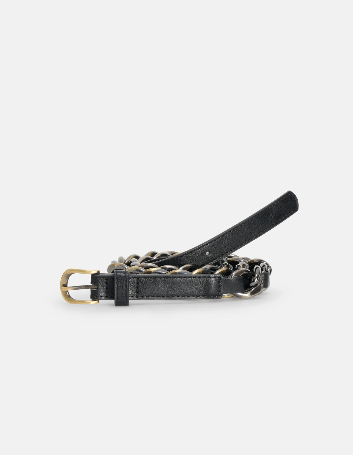Zweifarbiger Kettengürtel Schwarz SHOEBY ACCESSOIRES