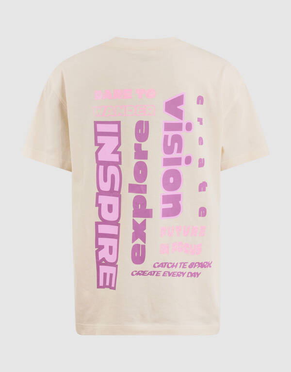 Dare To Wander Artwork T-Shirt Gebrochen Wei&szlig; SHOEBY GIRLS