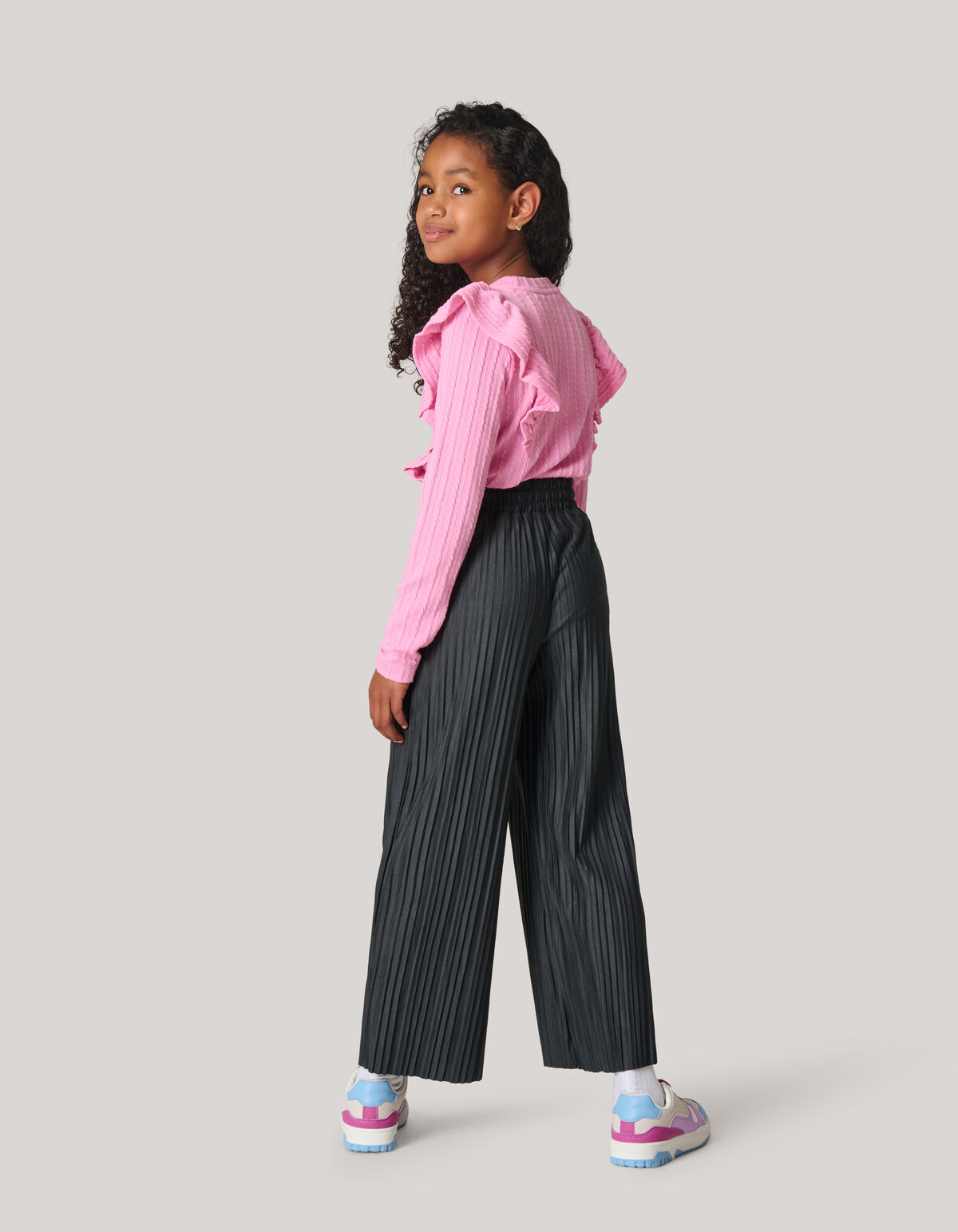 Kabel-R&uuml;schen-Top Rosa SHOEBY GIRLS