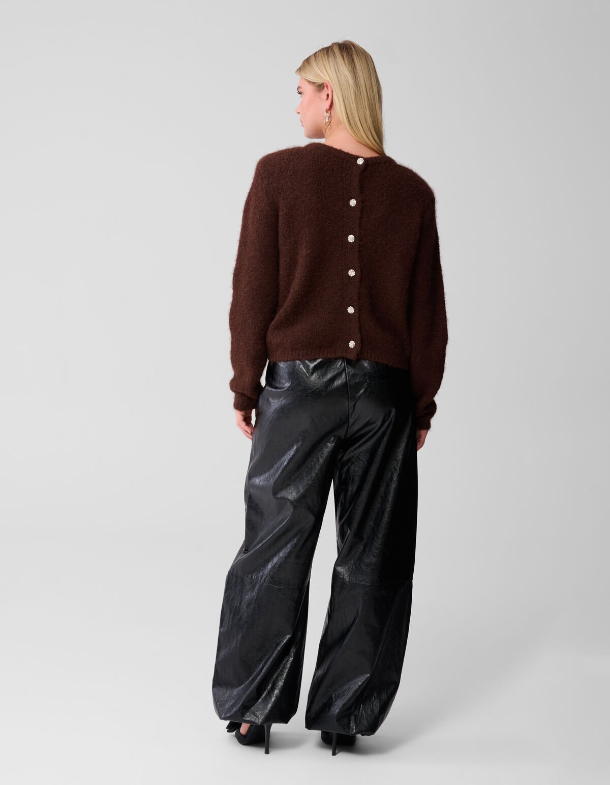 Zweibrüstige Strickweste Braun SHOEBY WOMEN