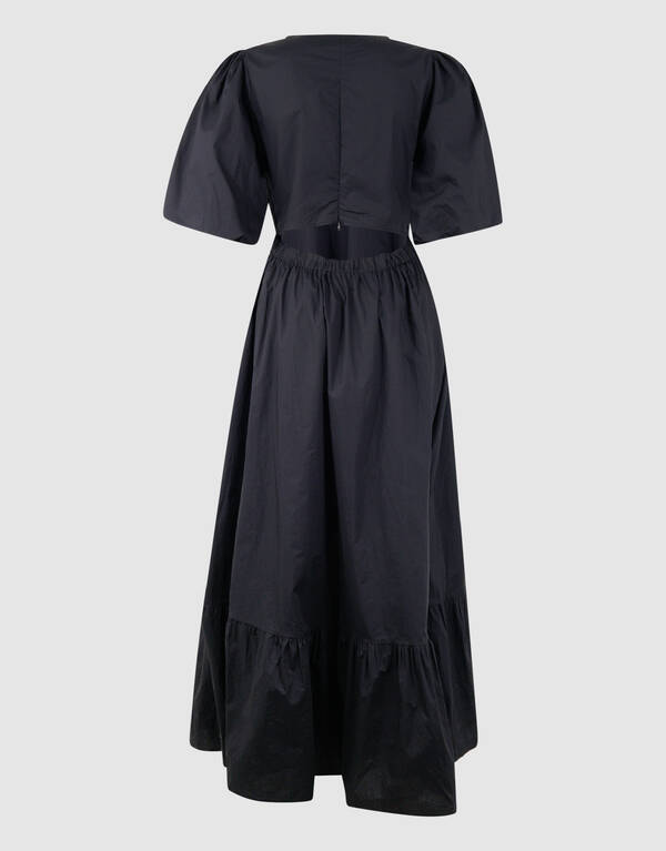 Popeline Maxi Kleid Schwarz SHOEBY WOMEN