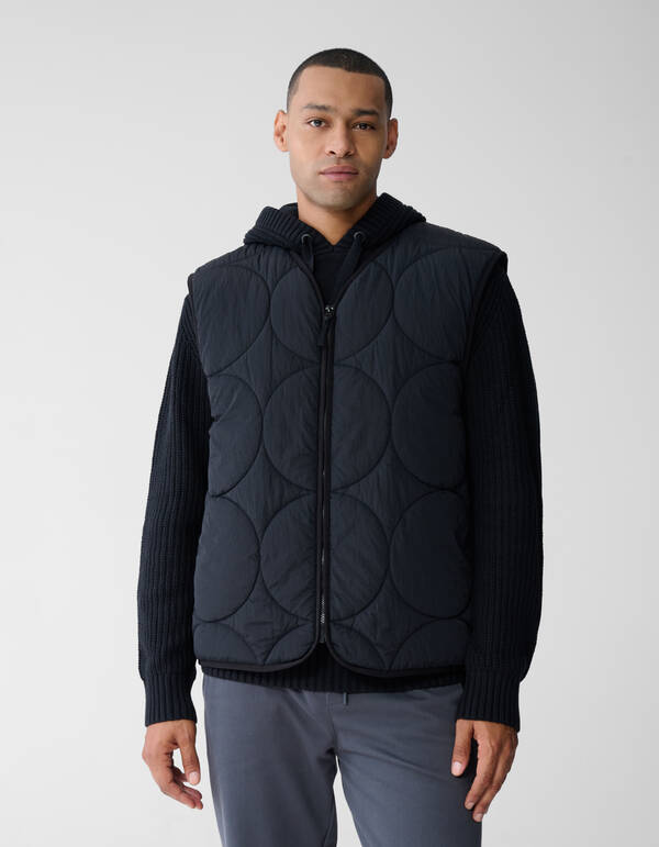 Quilted Spark Logo Bodywarmer Schwarz SHOEBY MEN