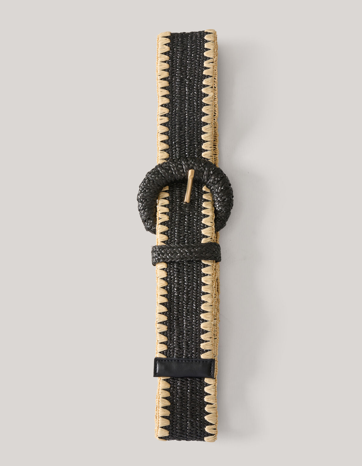 Raffia G&uuml;rtel Schwarz SHOEBY ACCESSOIRES
