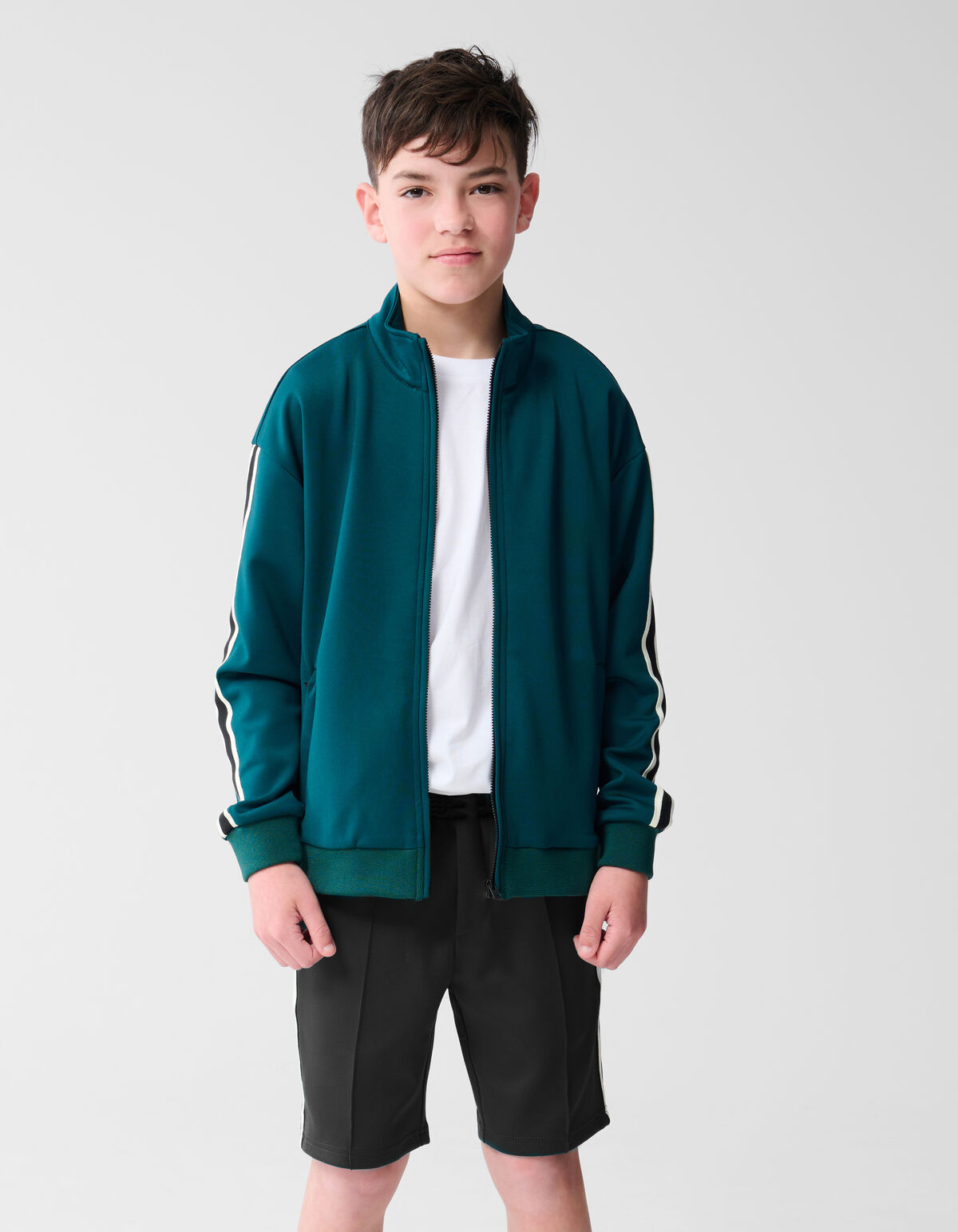 Sportliche Streifenshorts Schwarz SHOEBY BOYS