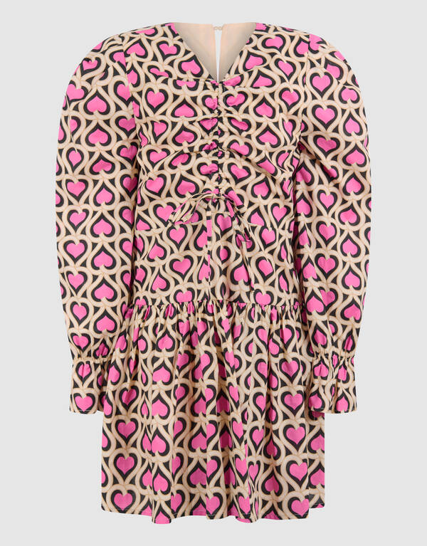 Bedrucktes Herz-Kleid Rosa SHOEBY GIRLS