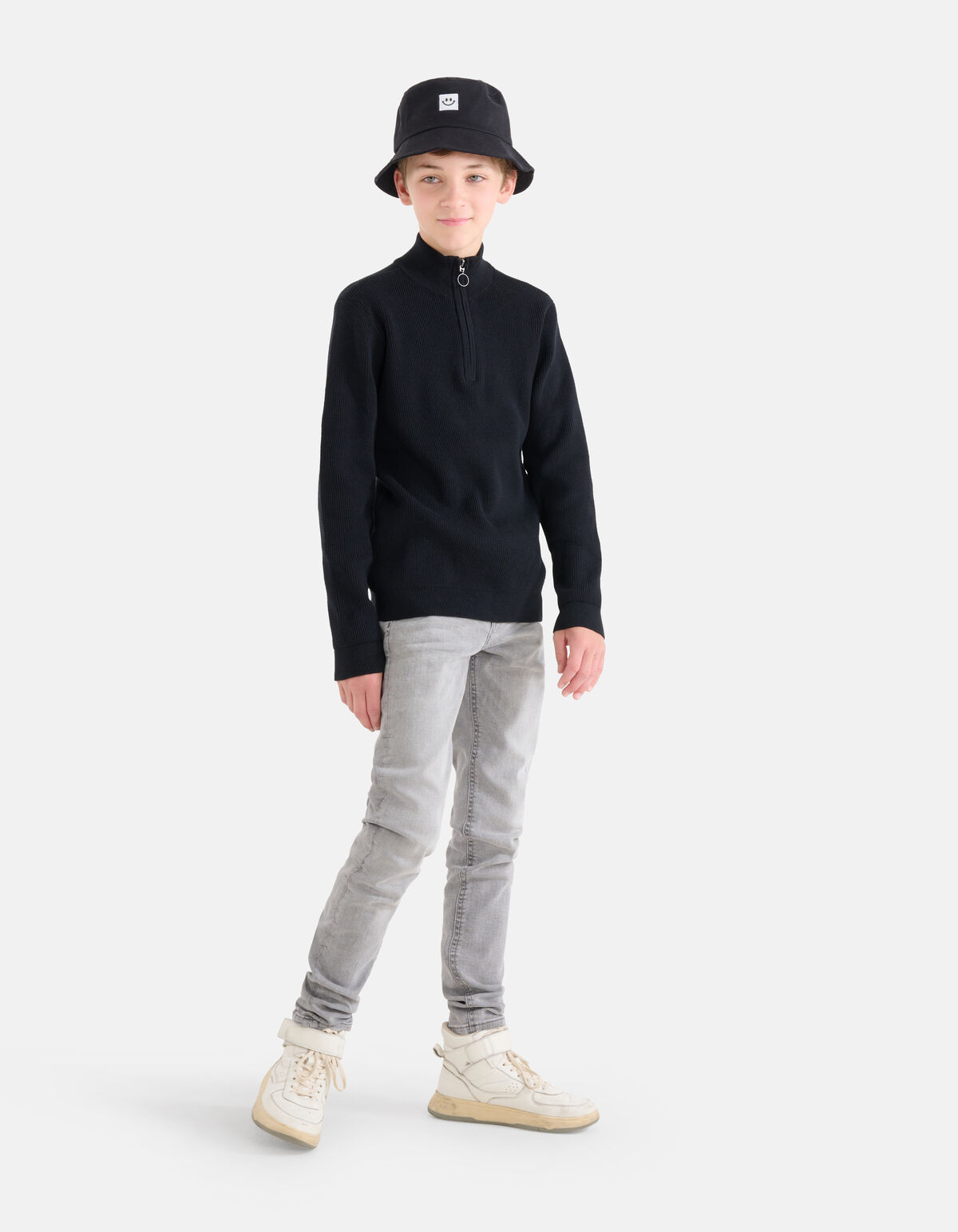 Pullover mit Reißverschluss Schwarz SHOEBY BOYS