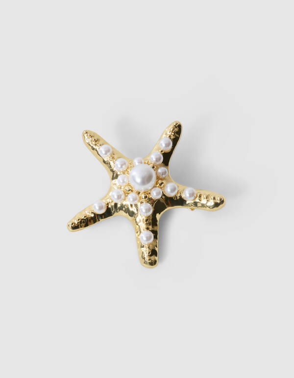 Seastar Perlenbrosche Gold SHOEBY ACCESSOIRES