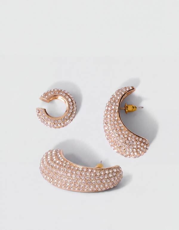 Pointy Strass Ohrring Set Gold SHOEBY ACCESSOIRES