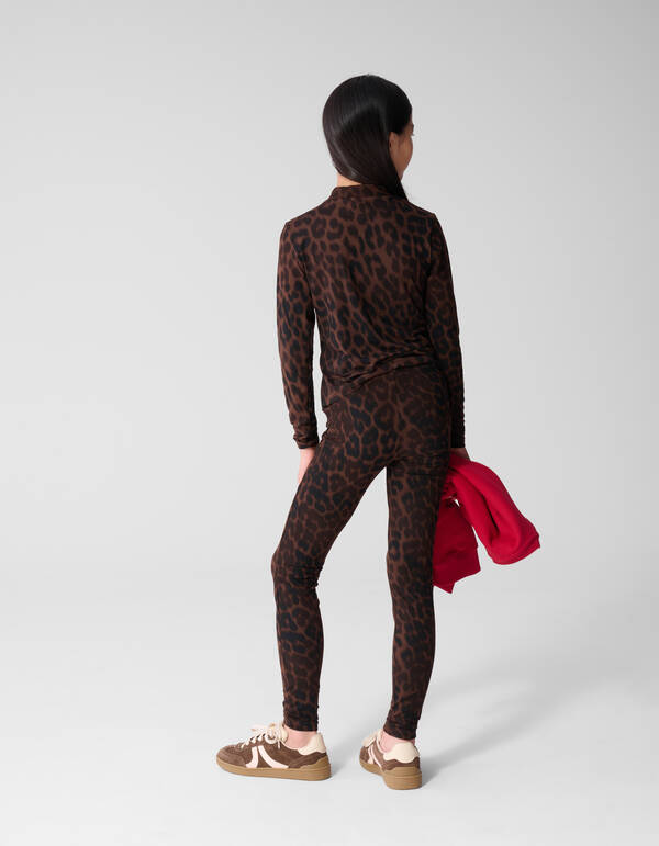 Leggings mit Leopardenmuster Braun SHOEBY GIRLS