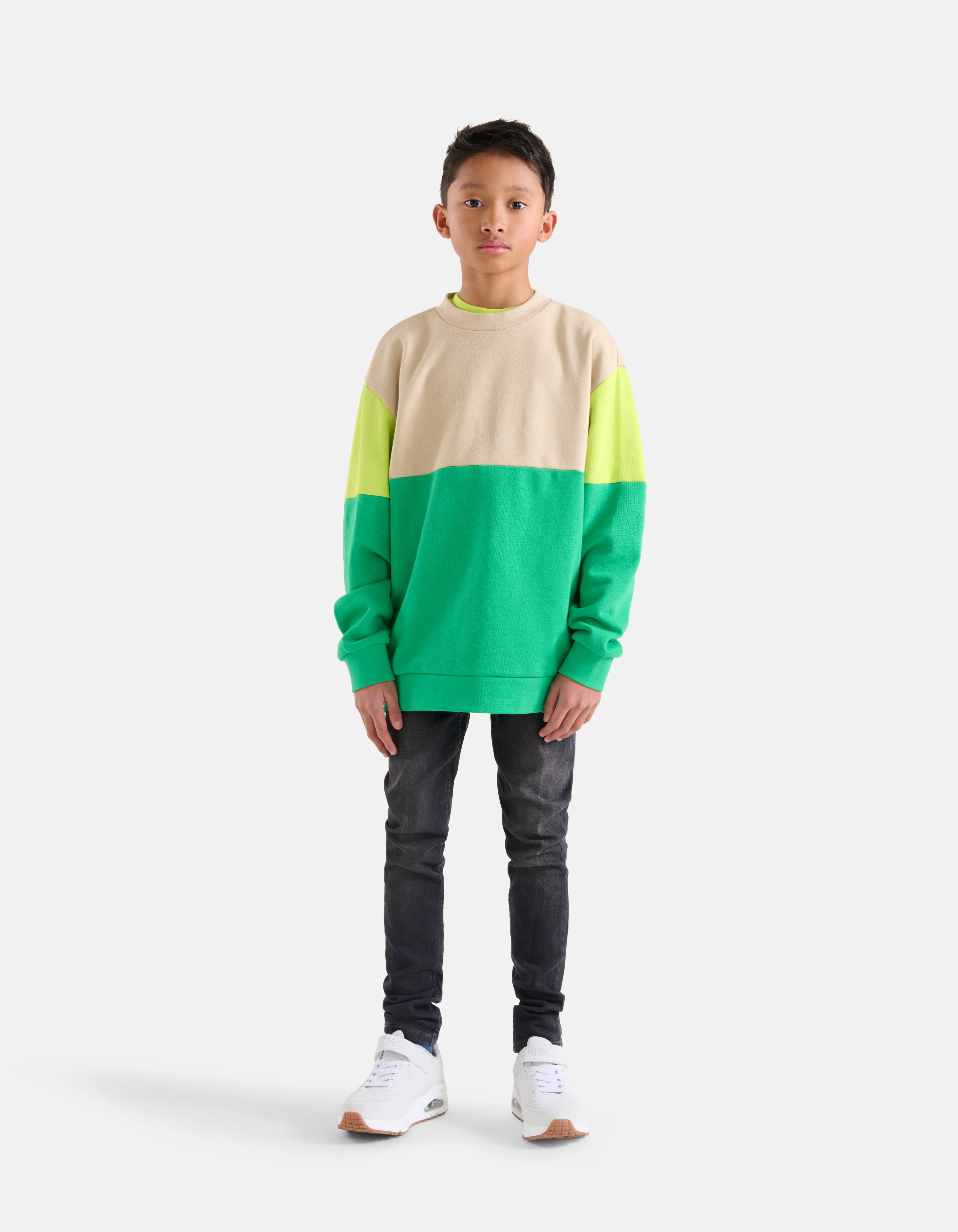 Colorblock Pullover Grün SHOEBY BOYS