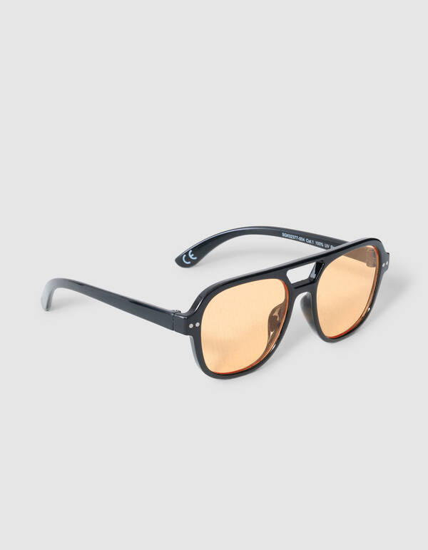 Aviator Sonnenbrille Orange/Schwarz SHOEBY ACCESSOIRES