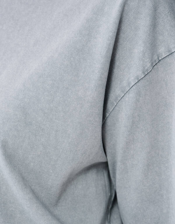 Übergroßes gewaschenes T-shirt Hellgrau SHOEBY WOMEN