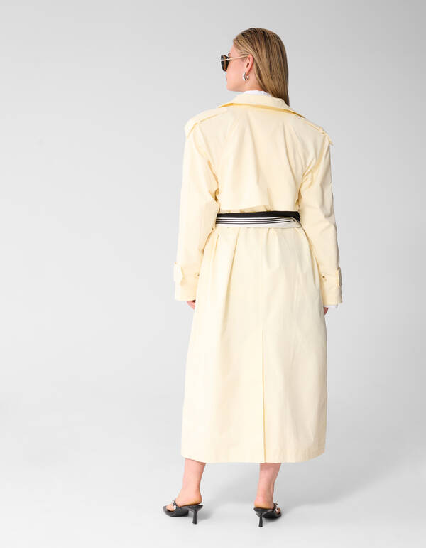 Flowy Trenchcoat Lichtgeel SHOEBY WOMEN