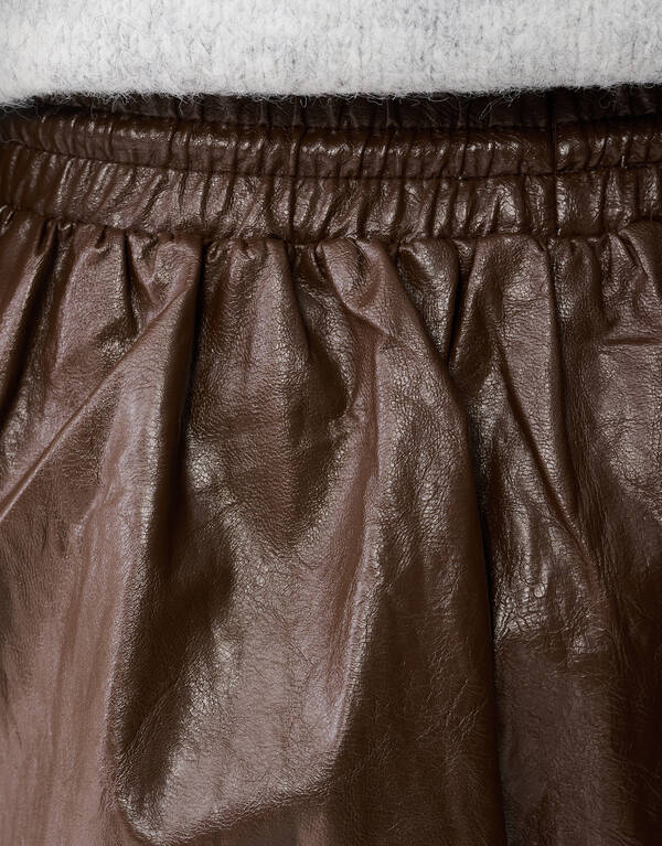 Vegan Leder Balloon Fit Minirock Braun SHOEBY WOMEN