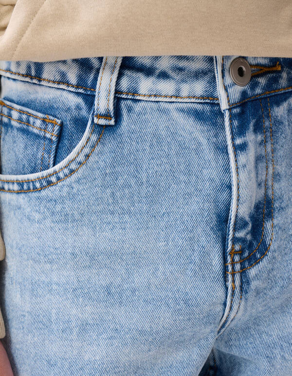 Tapered Fit Jeans gebleicht SHOEBY BOYS