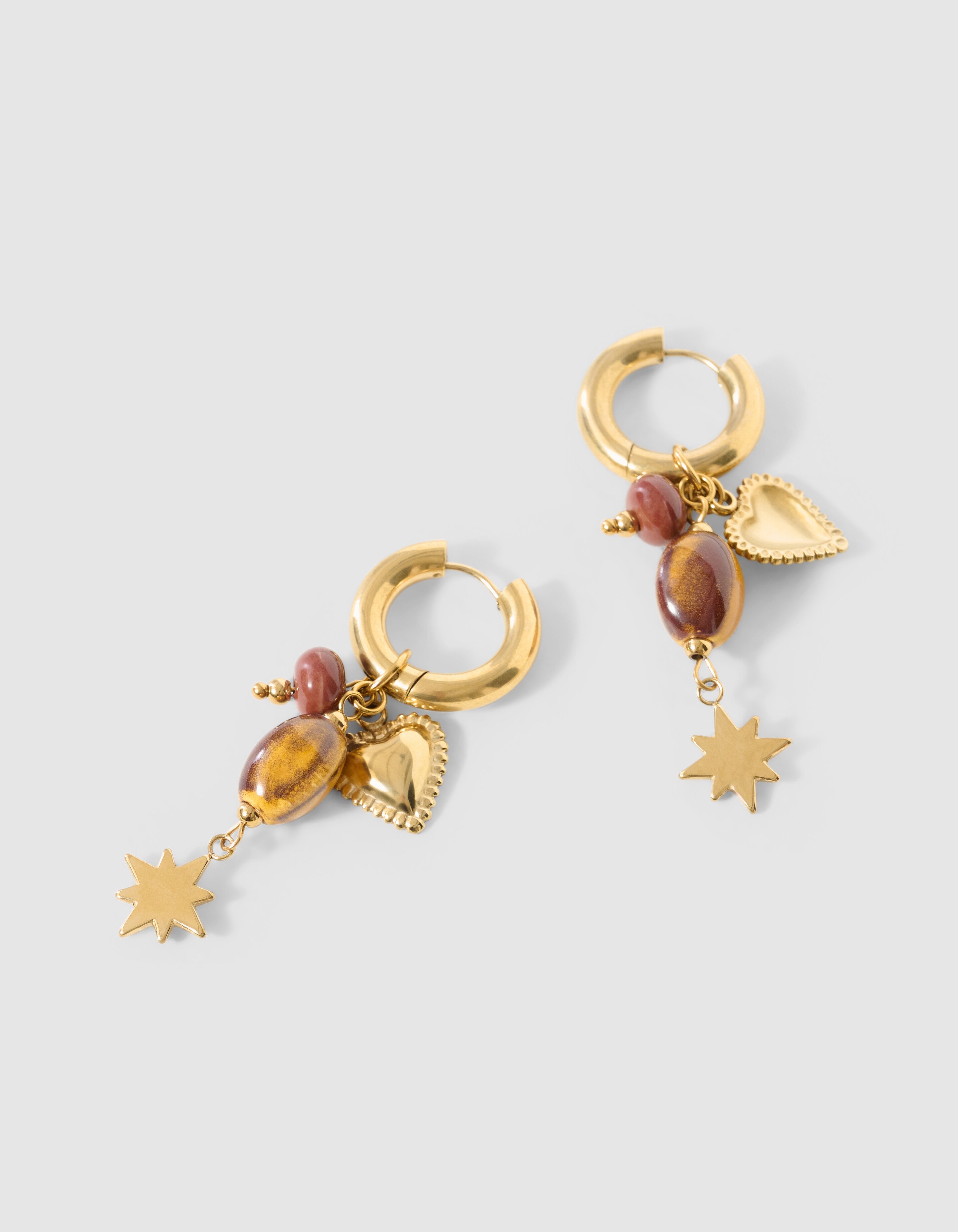 Heart Charm Oorbellen Goud SHOEBY ACCESSOIRES