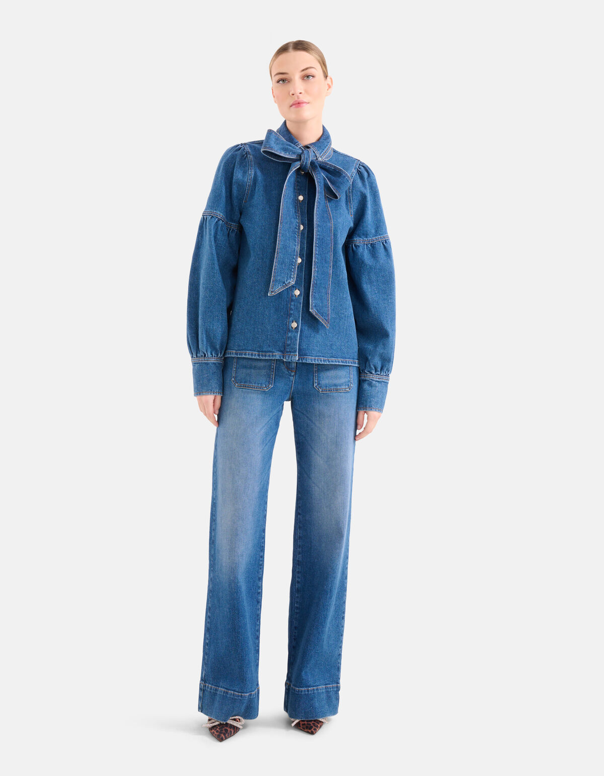 Denim Blouse Mediumstone By Mieke SHOEBY WOMEN